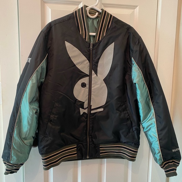 Playboy x HUF “after hours” collection reversible bomber jacket. NWOT - Picture 11 of 13